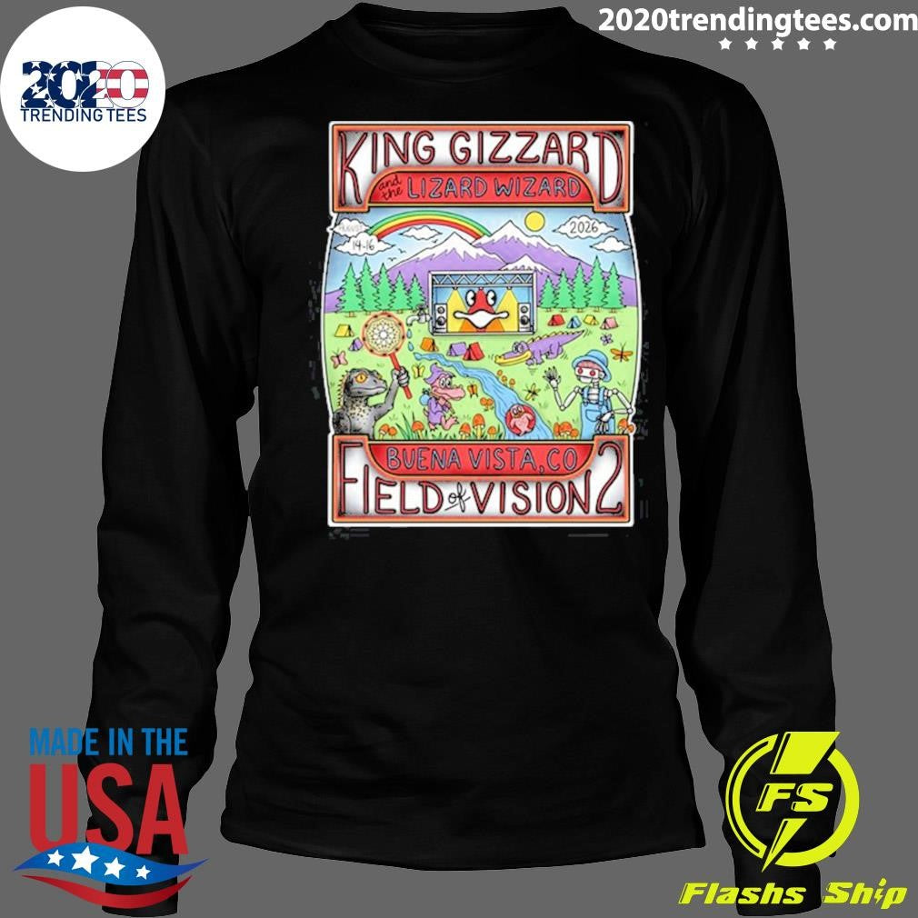 King Gizzard And The Lizard Wizard In Buena Vista CO On August 14-16 2026 Tour Tee Shirt