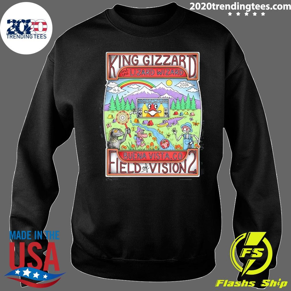 King Gizzard And The Lizard Wizard In Buena Vista CO On August 14-16 2026 Tour Tee Shirt