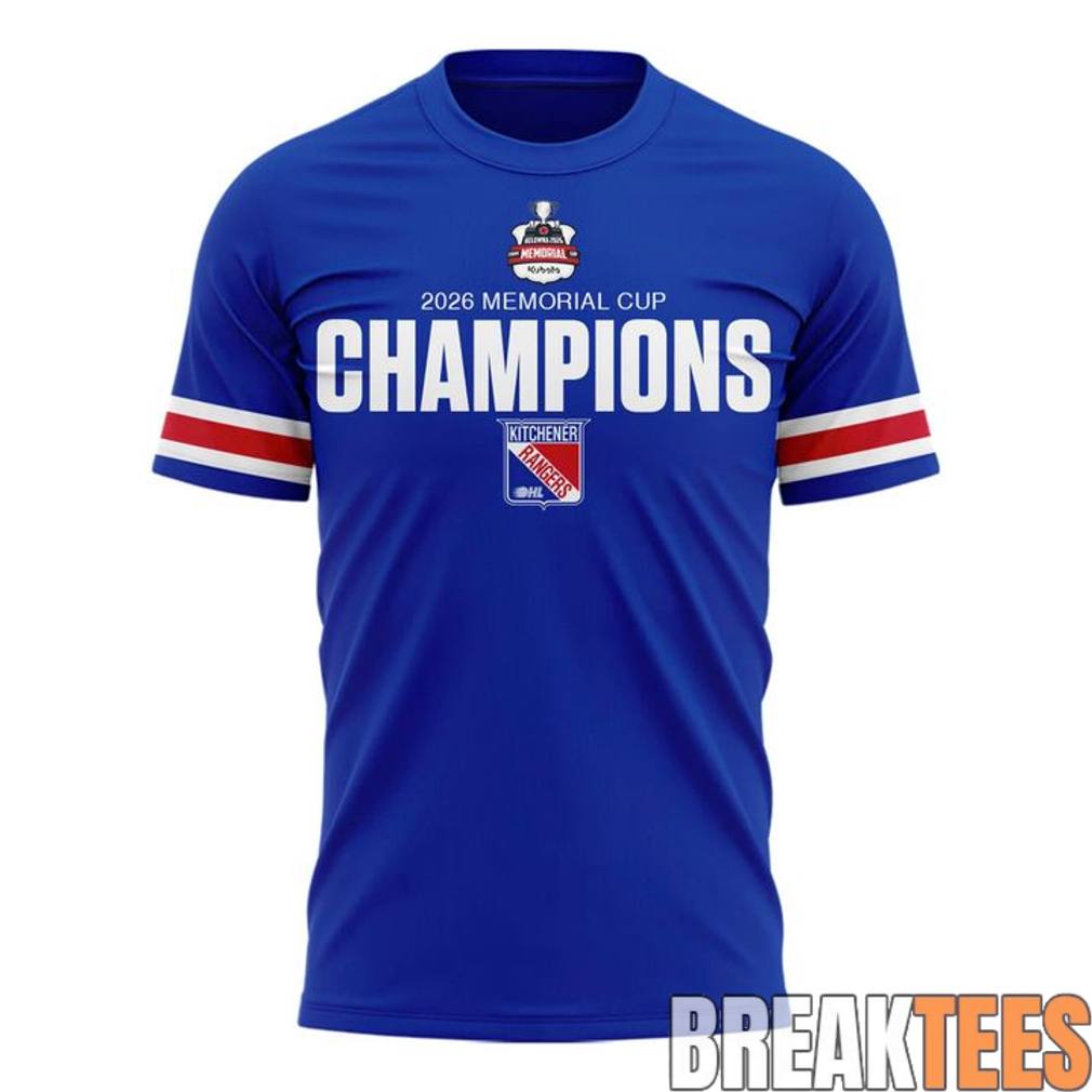 Kitchener Rangers 2026 Memorial Cup Champions Shirt