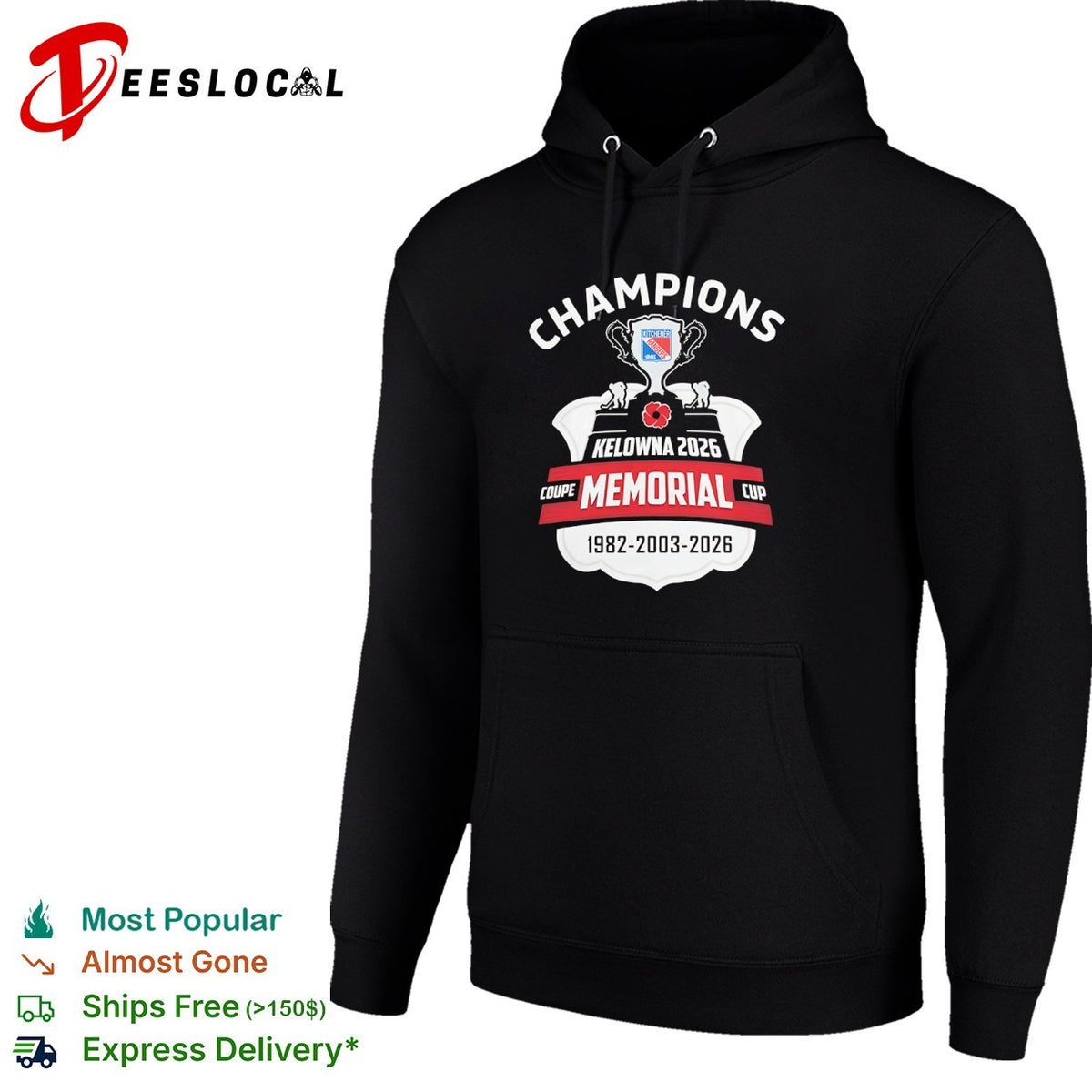 Kitchener Rangers Champions Kelowna 2026 Memorial Cup Coupe 1982 2003 2026 shirt