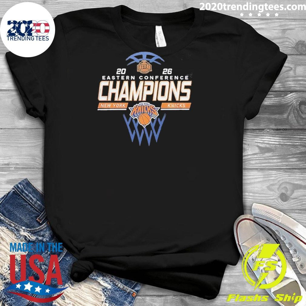 Knicks Basketball 2026 Eastern Conference Champions Locker Room 2 Sided Shirt