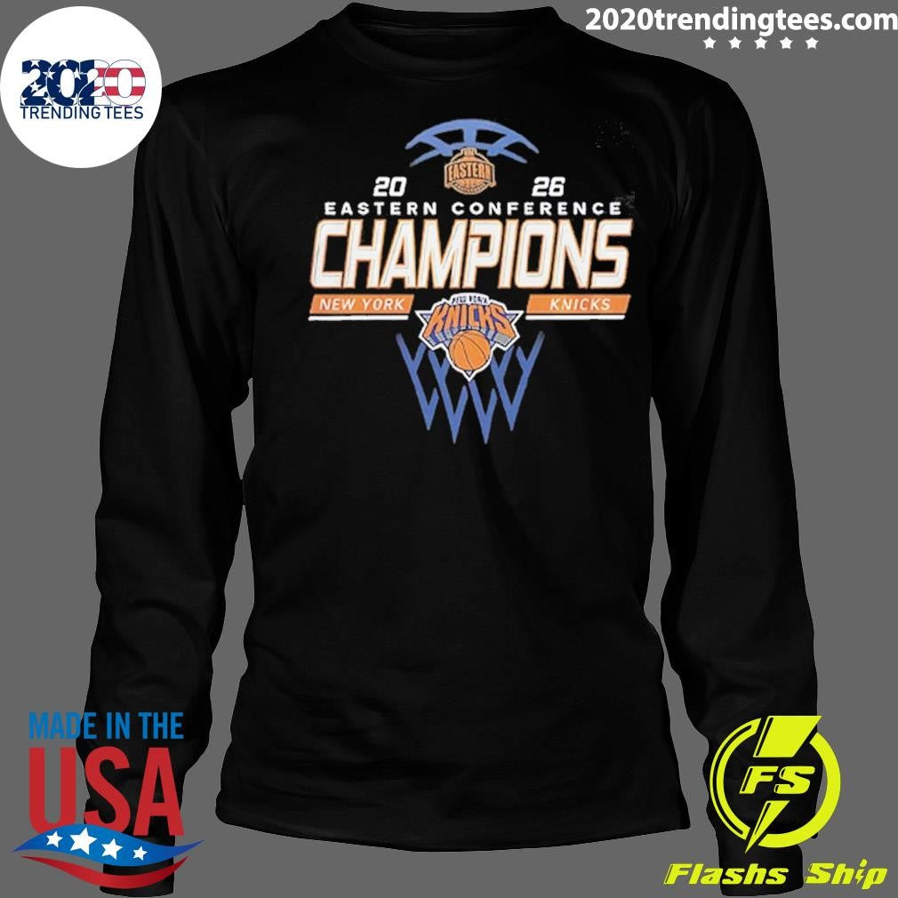 Knicks Basketball 2026 Eastern Conference Champions Locker Room 2 Sided Shirt