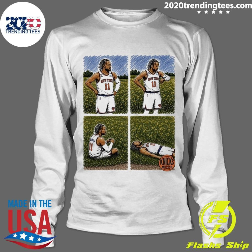 Knicks Jalen Brunson Whorled Tickseed Art Graphic Shirt