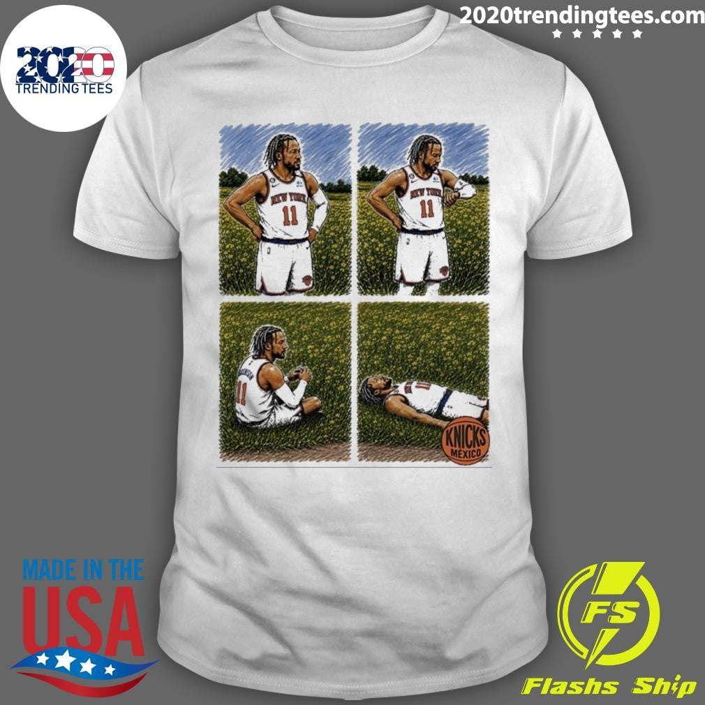 Knicks Jalen Brunson Whorled Tickseed Art Graphic Shirt