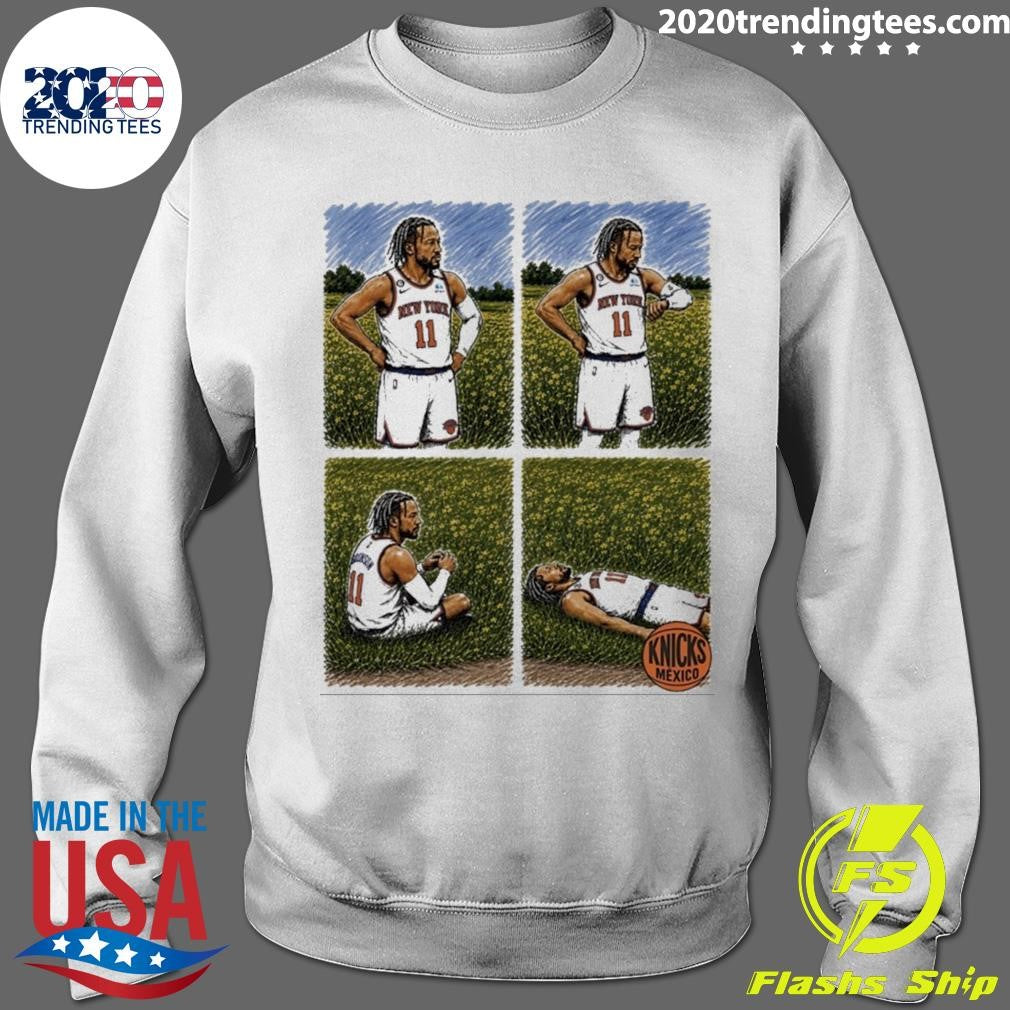 Knicks Jalen Brunson Whorled Tickseed Art Graphic Shirt