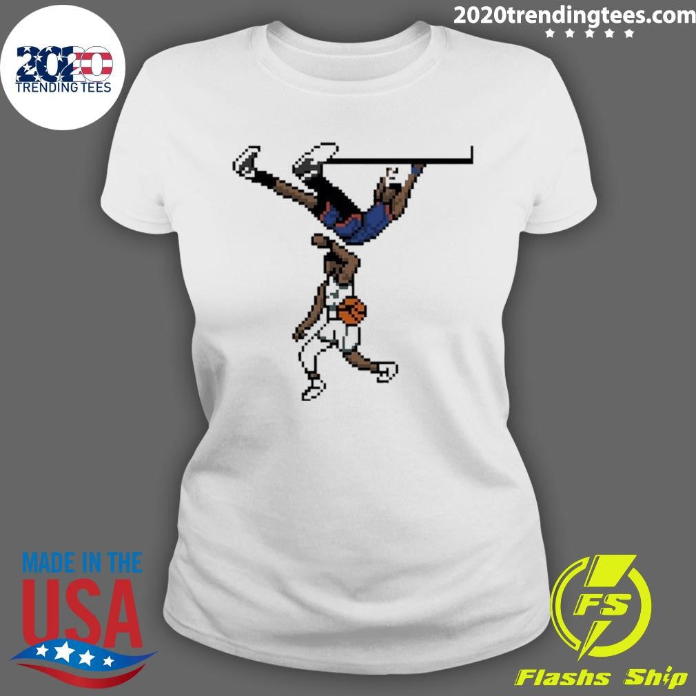 Knicks Vs Celtics Og Anunoby Dunks Against Jayson Tatum Og +1 Shirt
