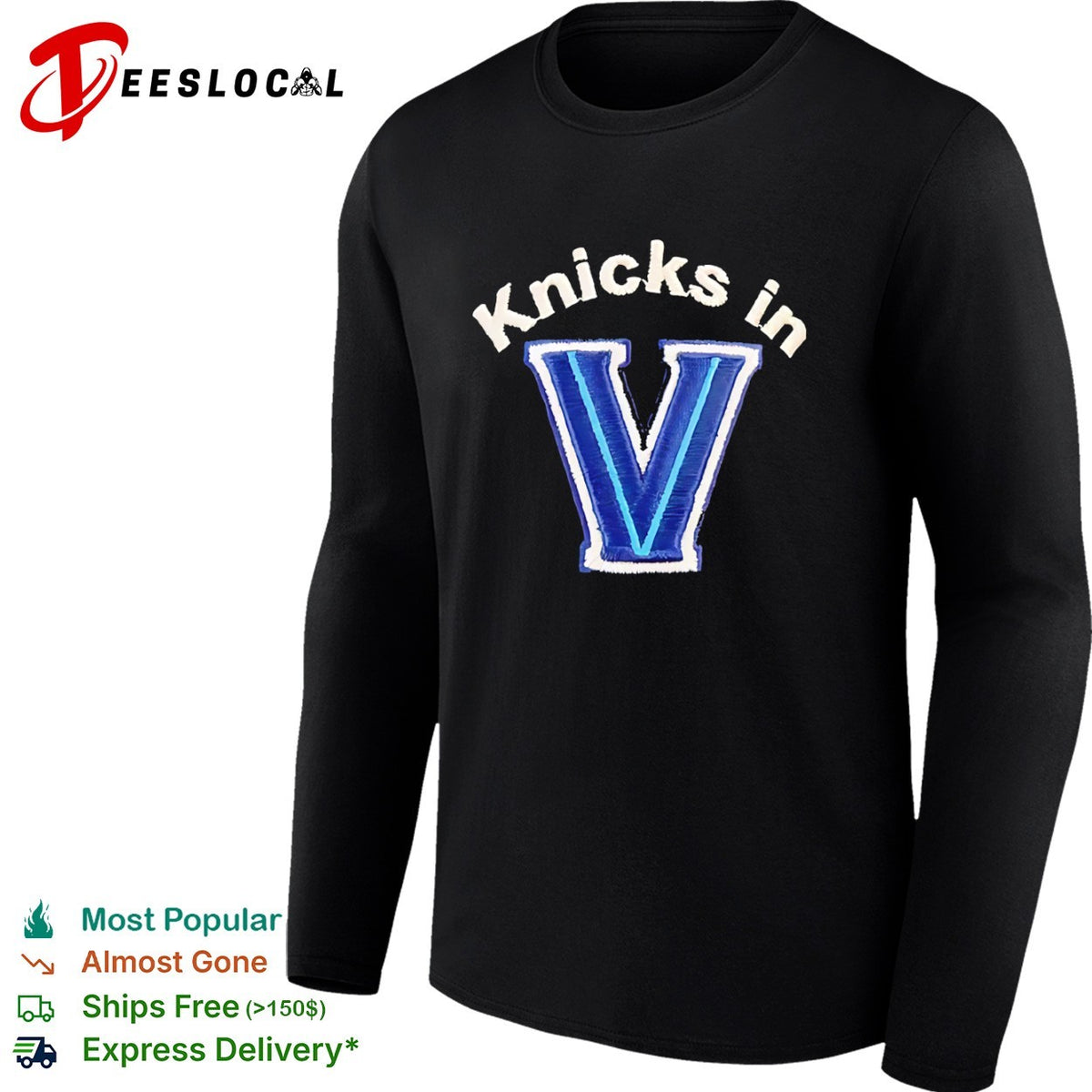 Knicks in V Villanova shirt