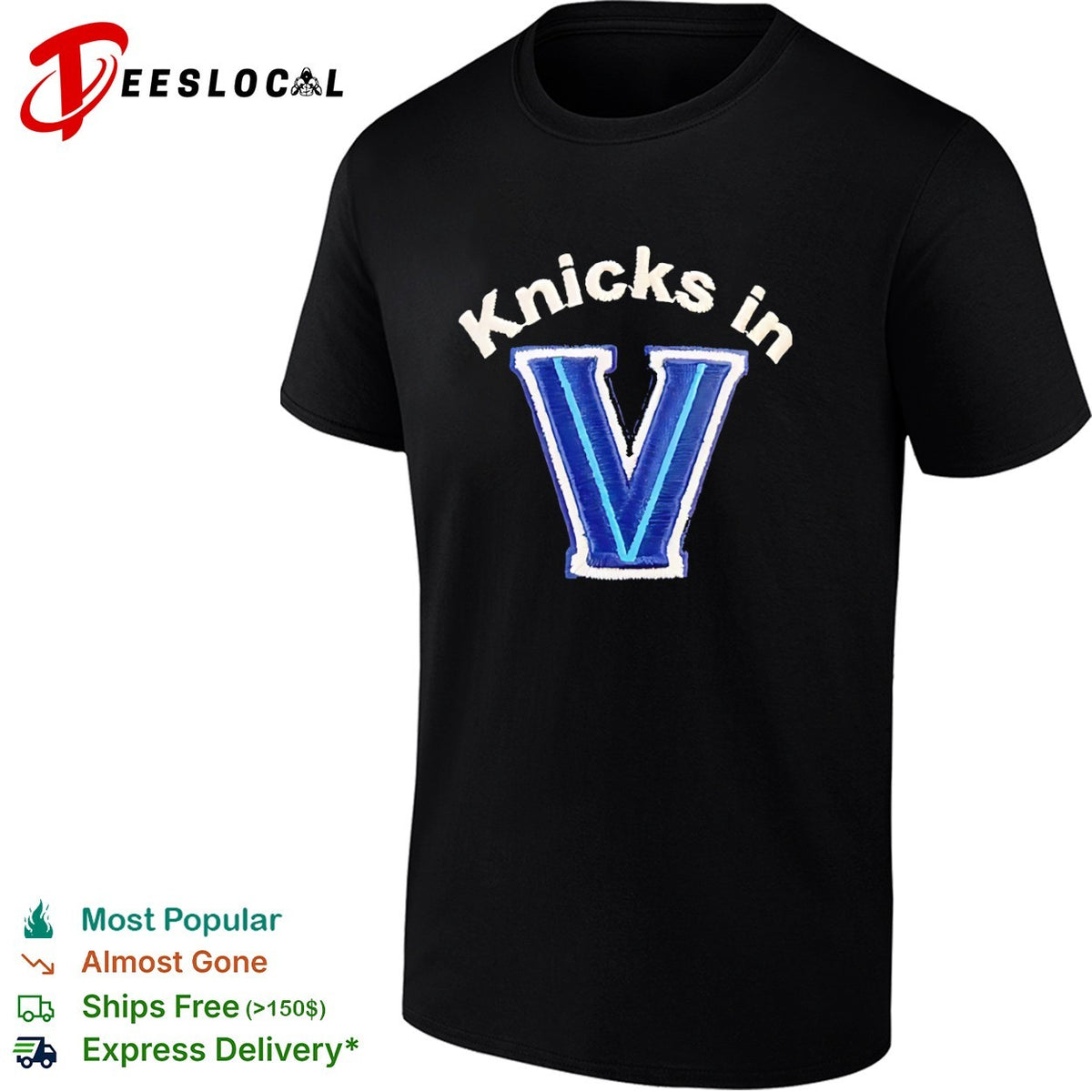 Knicks in V Villanova shirt