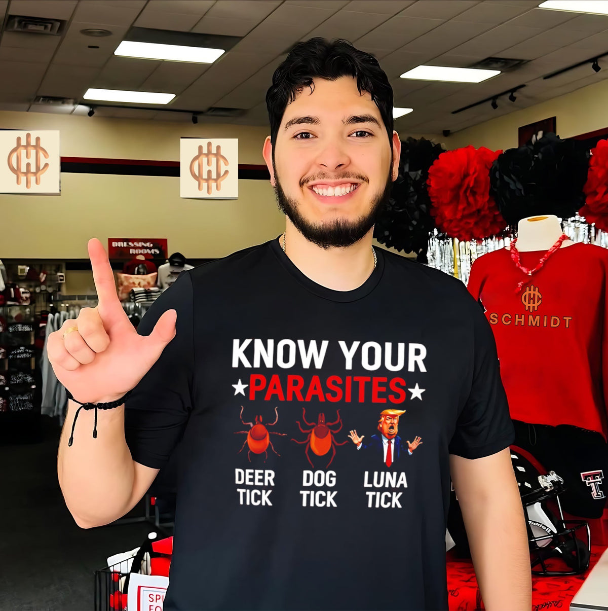 Know Your Parasites Deer Tick Dog Tick and Donald Trump Luna Tick shirt