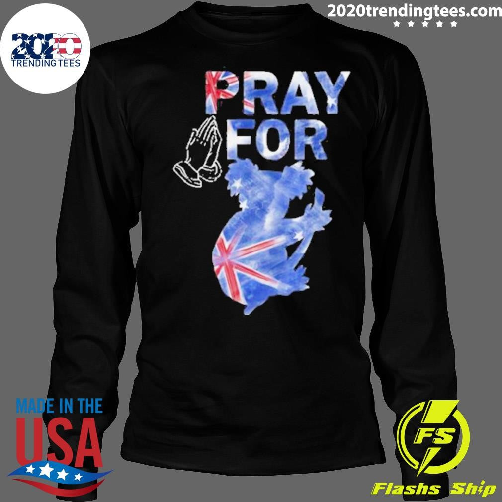 Koala Kangaroo Animal People Pray For Australia Shirt