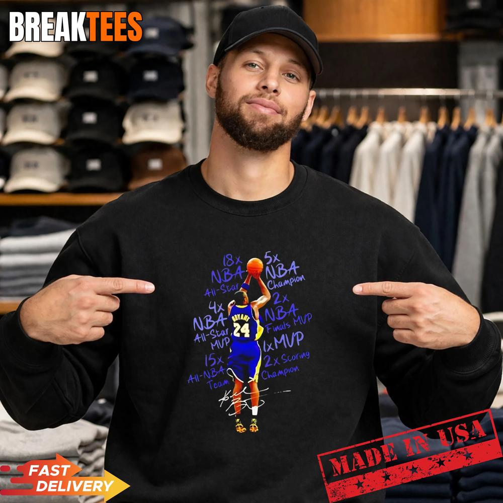 Kobe Bryant Achievements NBA All-Star T-Shirt