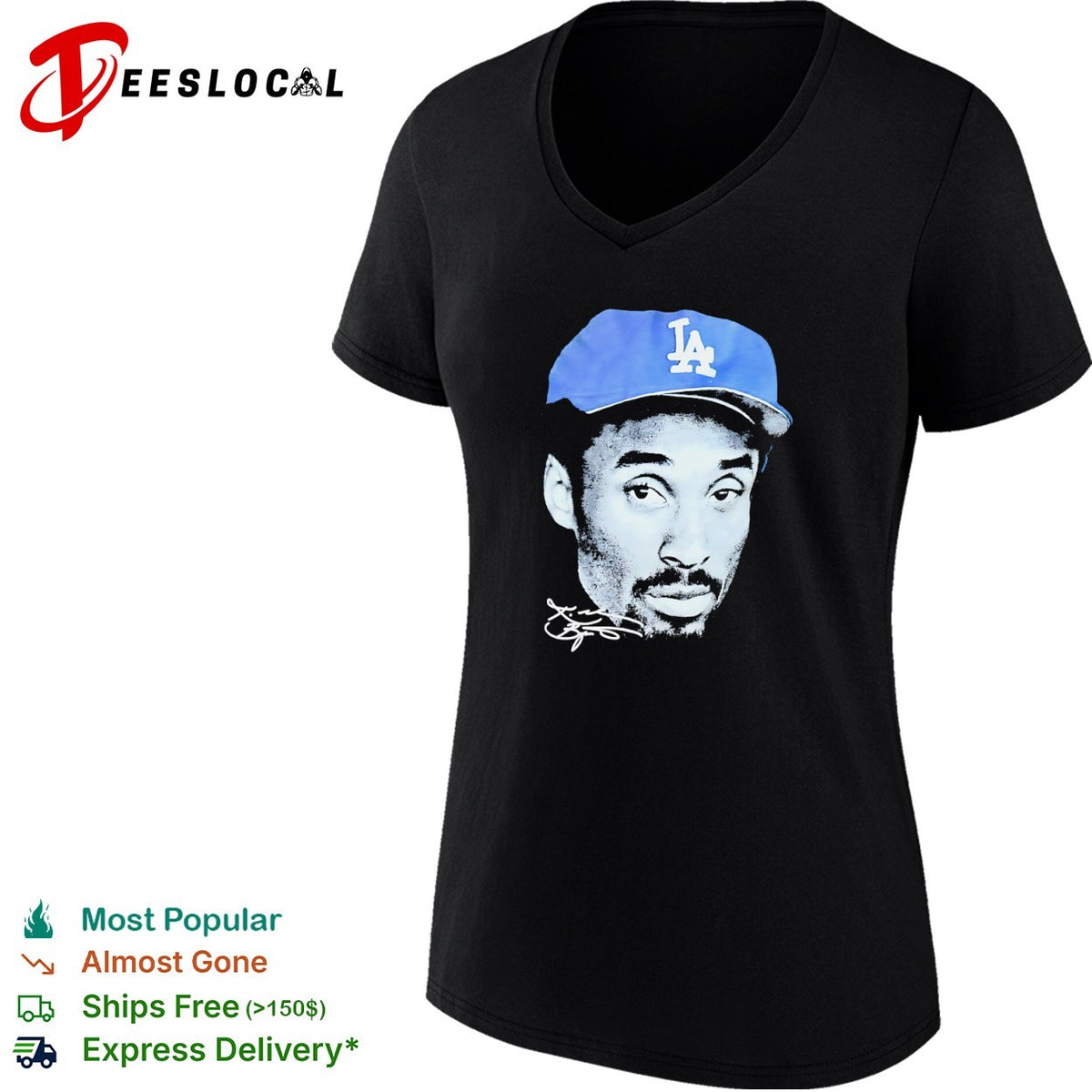 Kobe Bryant Los Angeles Dodgers MLB Signature Portrait shirt