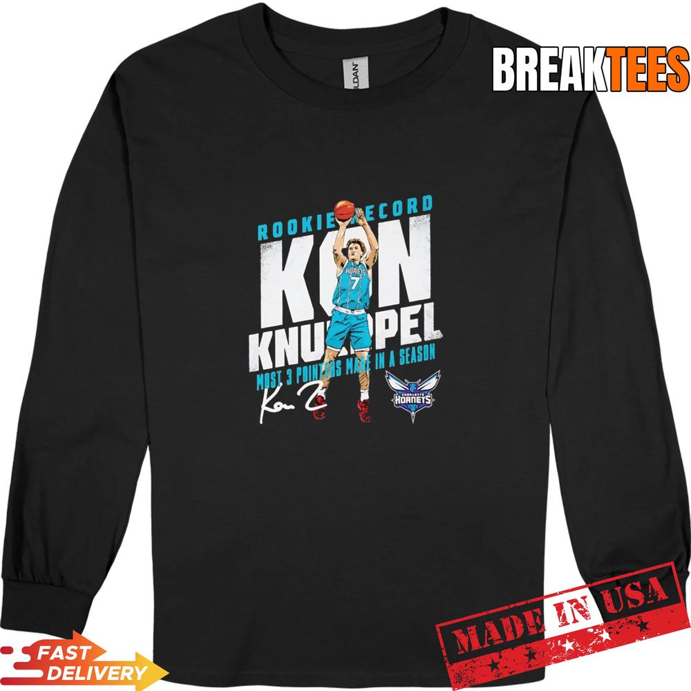 Kon Knueppel most 3 pointers made in a season Charlotte Hornets basketball Shirt