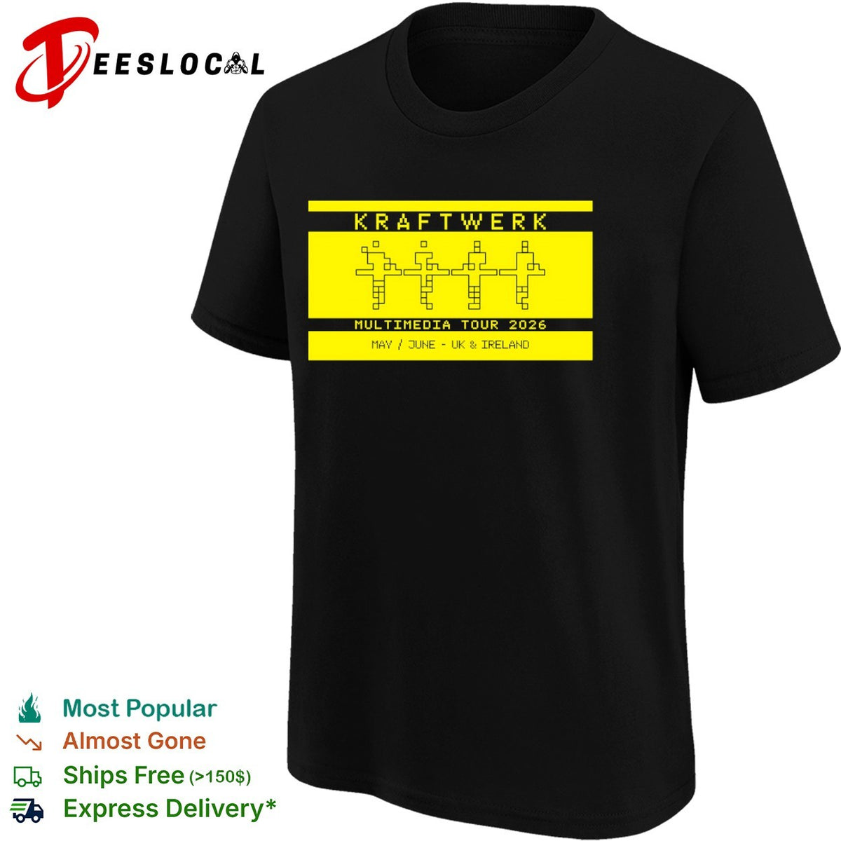 Kraftwerk Multimedia Tour 2026 May June UK Ireland Music Electronic Band tour shirt