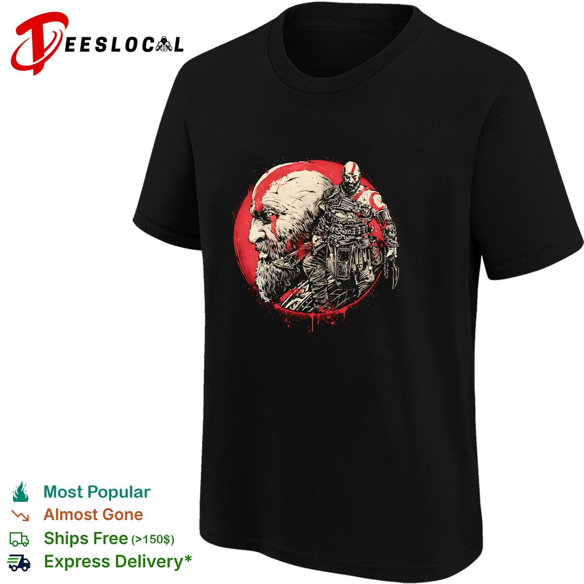 Kratos from God of War Born of Chaos and Destruction shirt