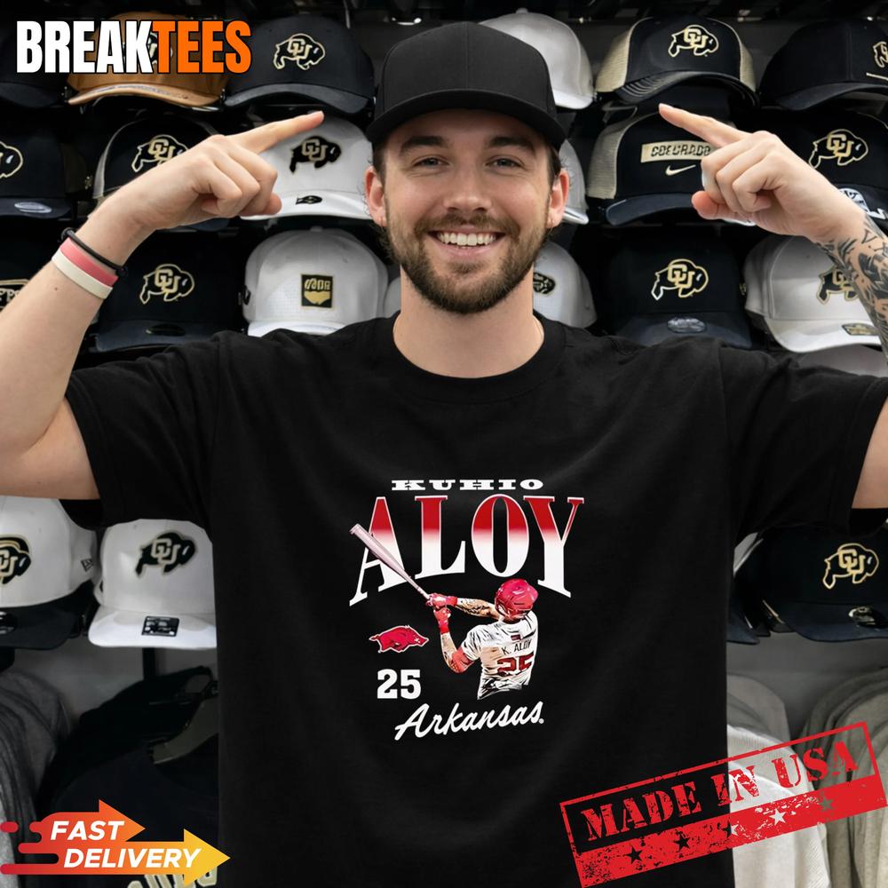 Kuhio Aloy Arkansas Razorbacks Baseball Graphic T-Shirt