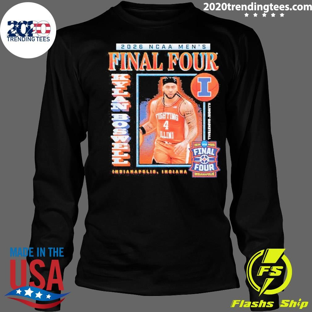 Kylan Boswell 2026 NCAA Final Four Illinois Fighting Illini Men’s Basketball Indianapolis Shirt
