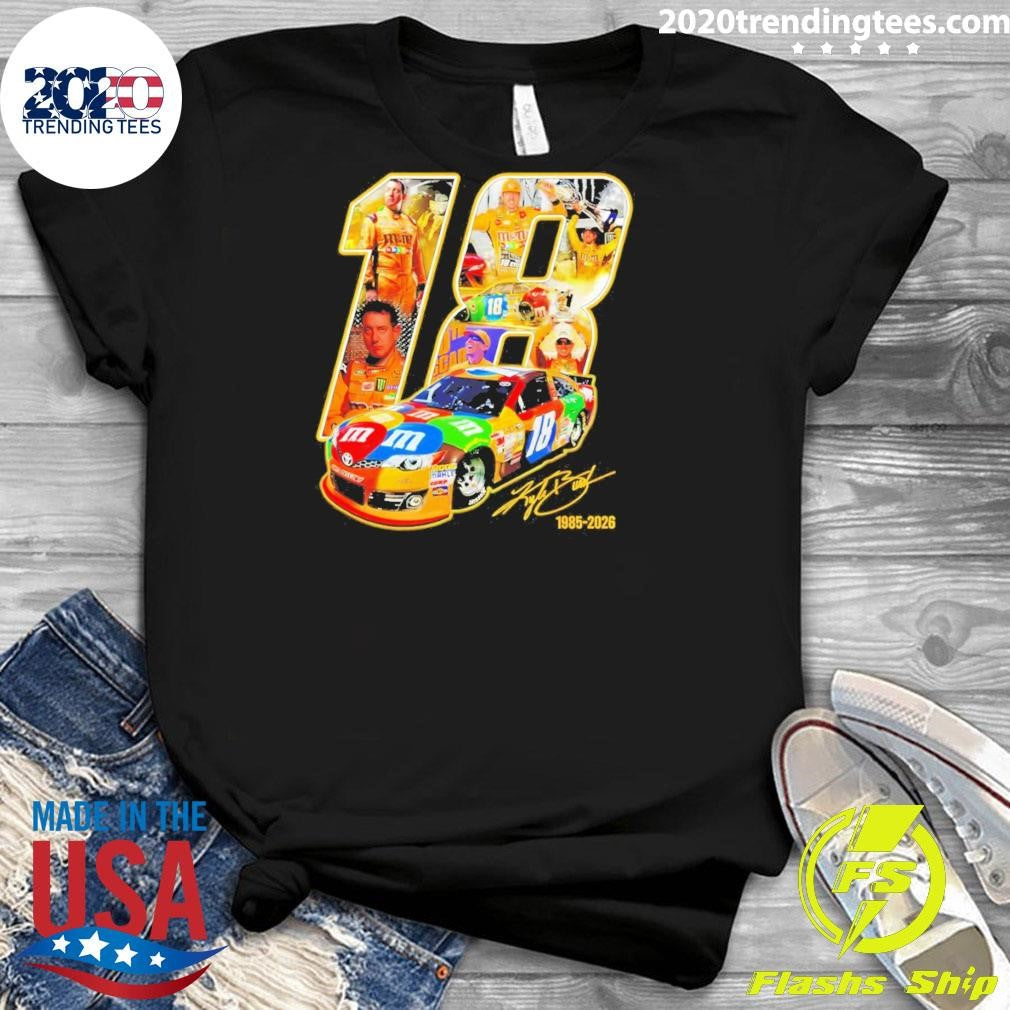 Kyle Busch 18 Tribute Nascar Legend Memorial Signature Shirt