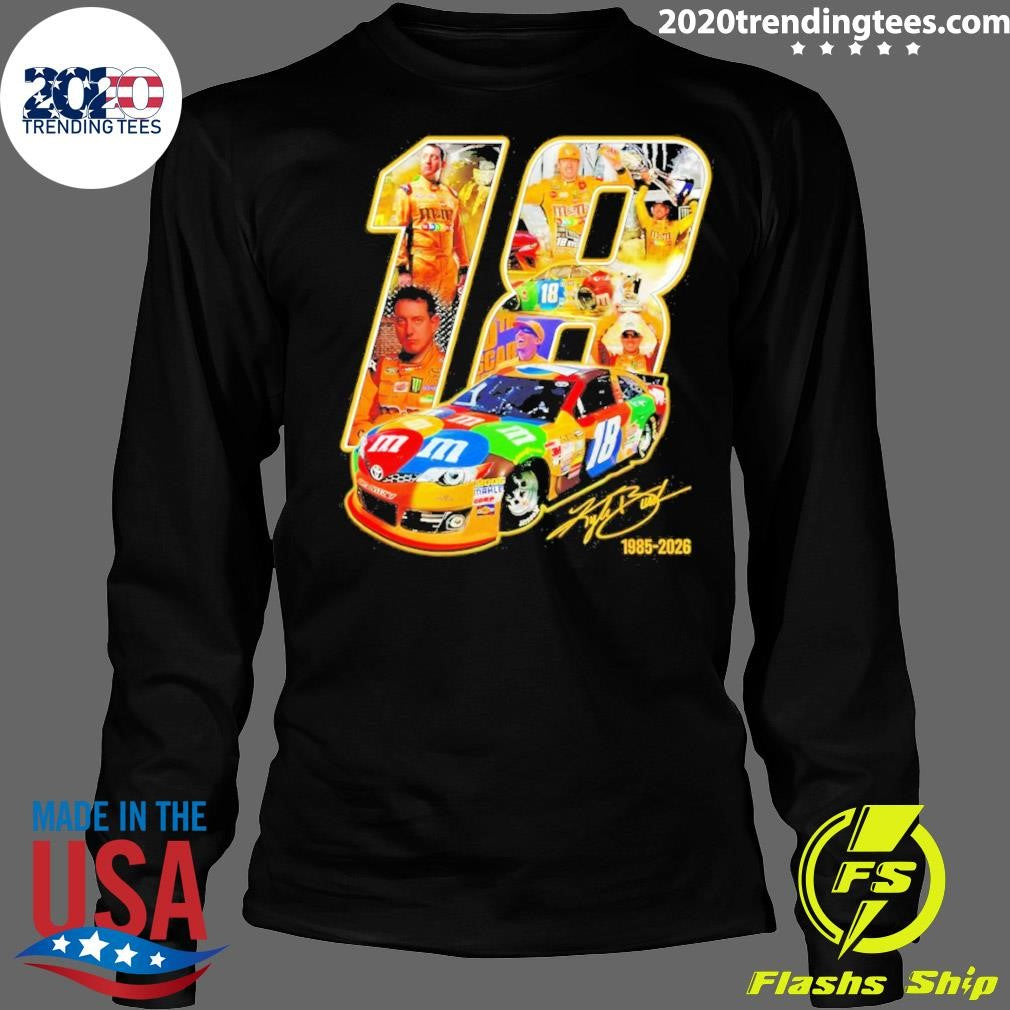 Kyle Busch 18 Tribute Nascar Legend Memorial Signature Shirt