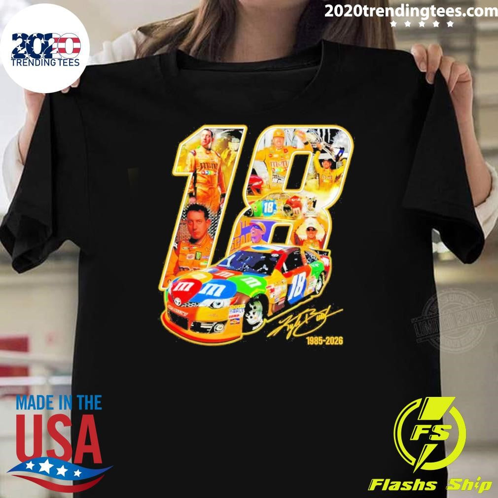 Kyle Busch 18 Tribute Nascar Legend Memorial Signature Shirt