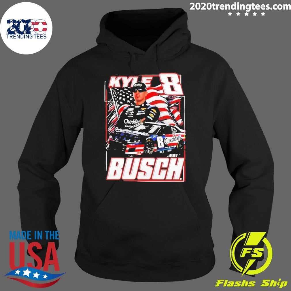 Kyle Busch 8 Cheddar’s Patriotic Paint Scheme American flag Racing Shirt