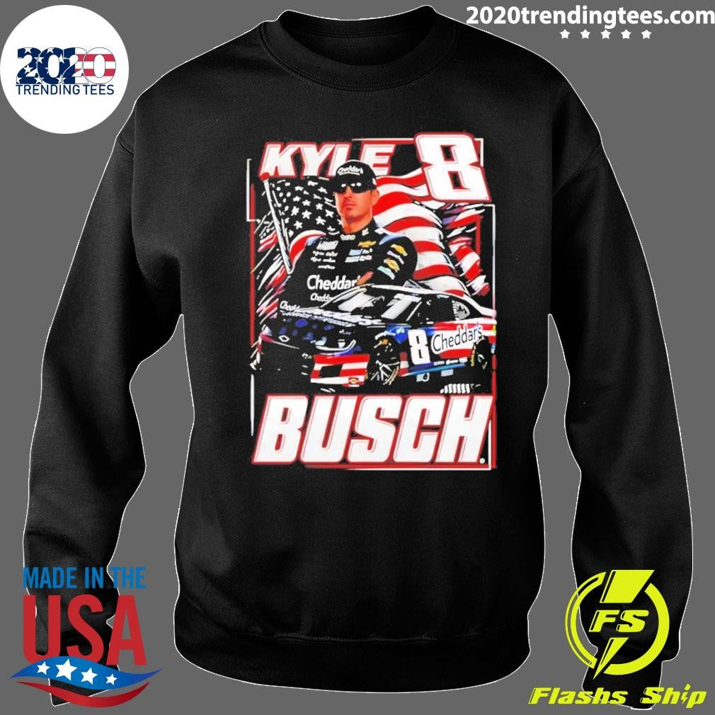 Kyle Busch 8 Cheddar’s Patriotic Paint Scheme American flag Racing Shirt