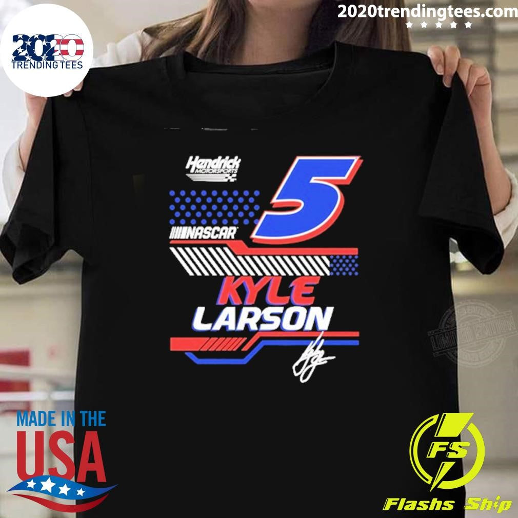 Kyle Larson 5 Vive La Fete Nascar Driver Signature Shirt