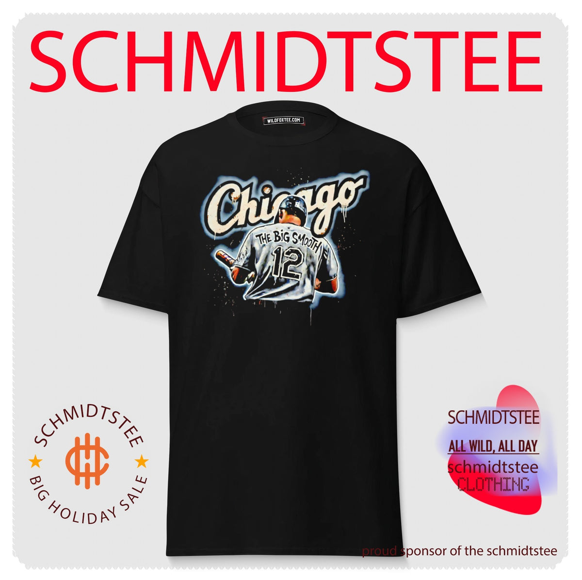 Kyle Schwarber Chicago Cubs The Big Smooth 12 paint shirt