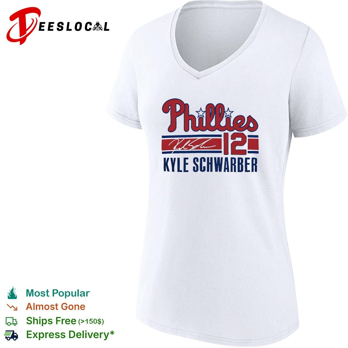 Kyle Schwarber Philadelphia Phillies 12 Signature Phillies shirt