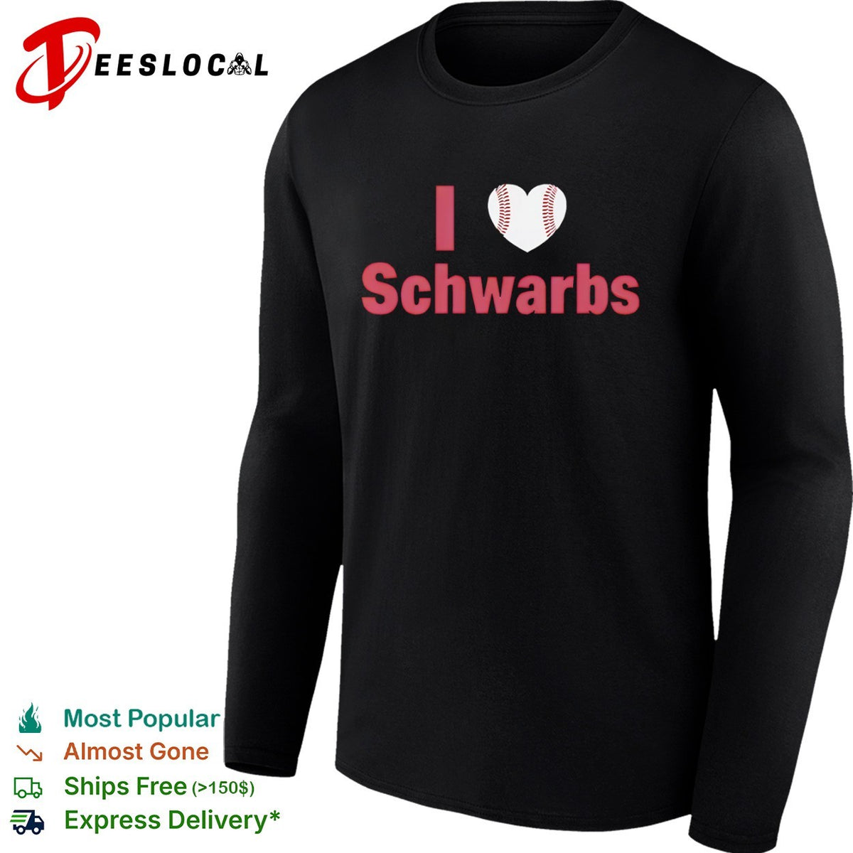 Kyle Schwarber Philadelphia Phillies MLB I Love Schwarbs heart baseball shirt