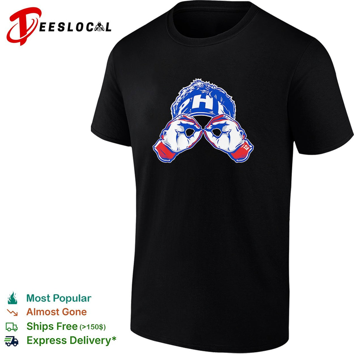 Kyle Schwarber Philadelphia Phillies number 12 circle celebration gesture graphic shirt