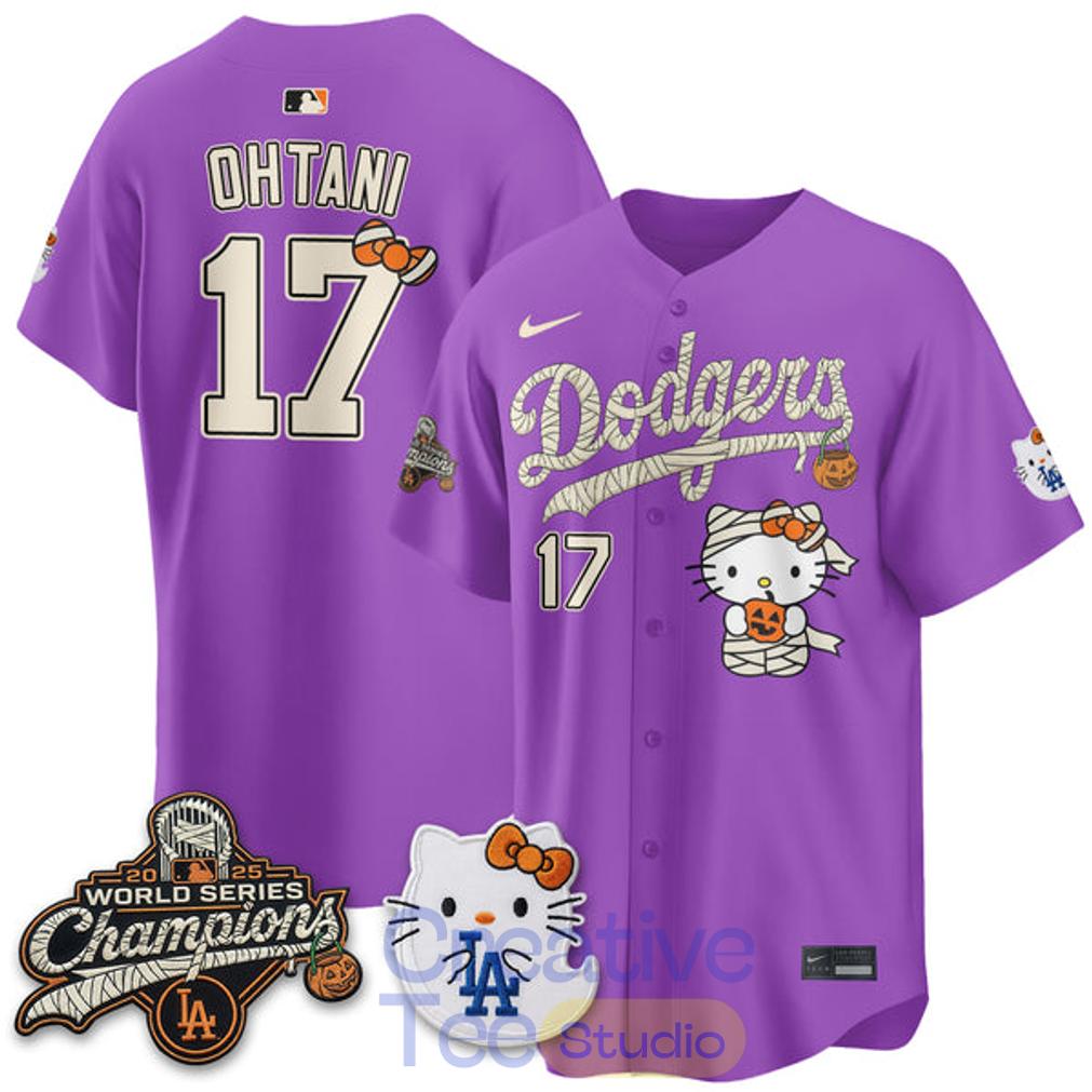 LA Dodgers x Hello Kity Halloween 2026 Custom Jersey