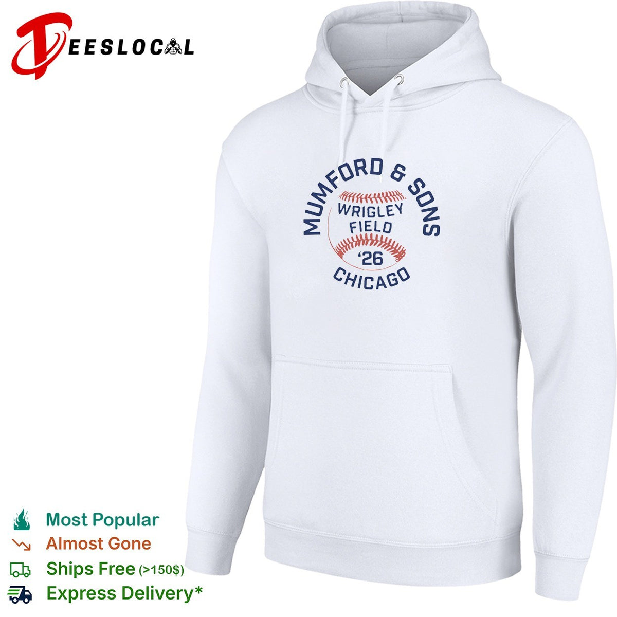 Mumford and Sons Wrigley Field Chicago 2026 baseball concert shirt