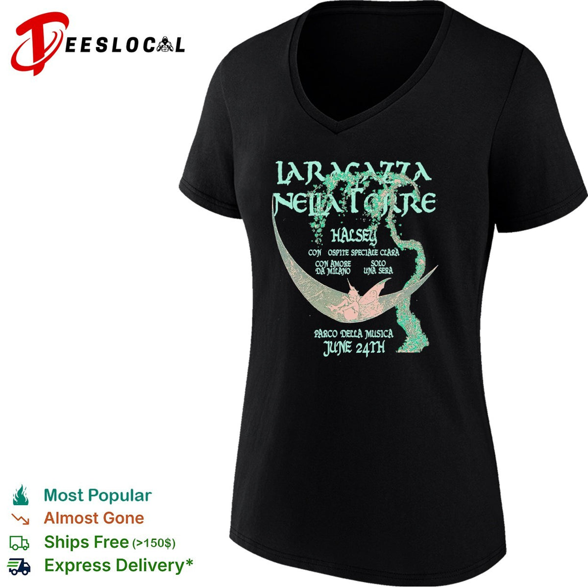 La Ragazza nella Torre Halsey con Ospite Speciale Clara Parco della Musica shirt