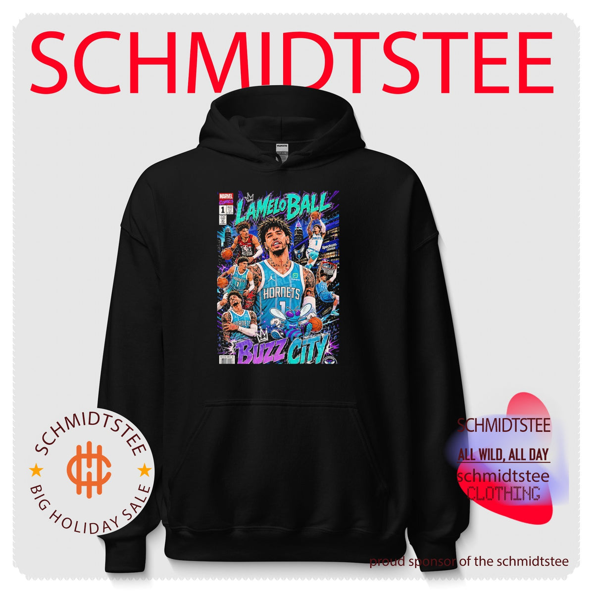LaMelo Ball Buzz City comic book cover style shirt