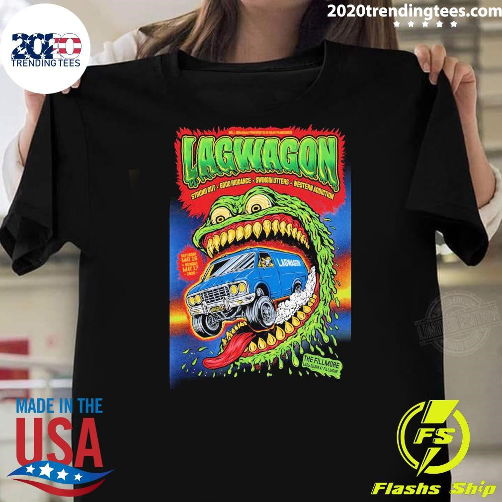 Lagwagon The Fillmore in San Francisco CA May 16-17 2026 Shirt