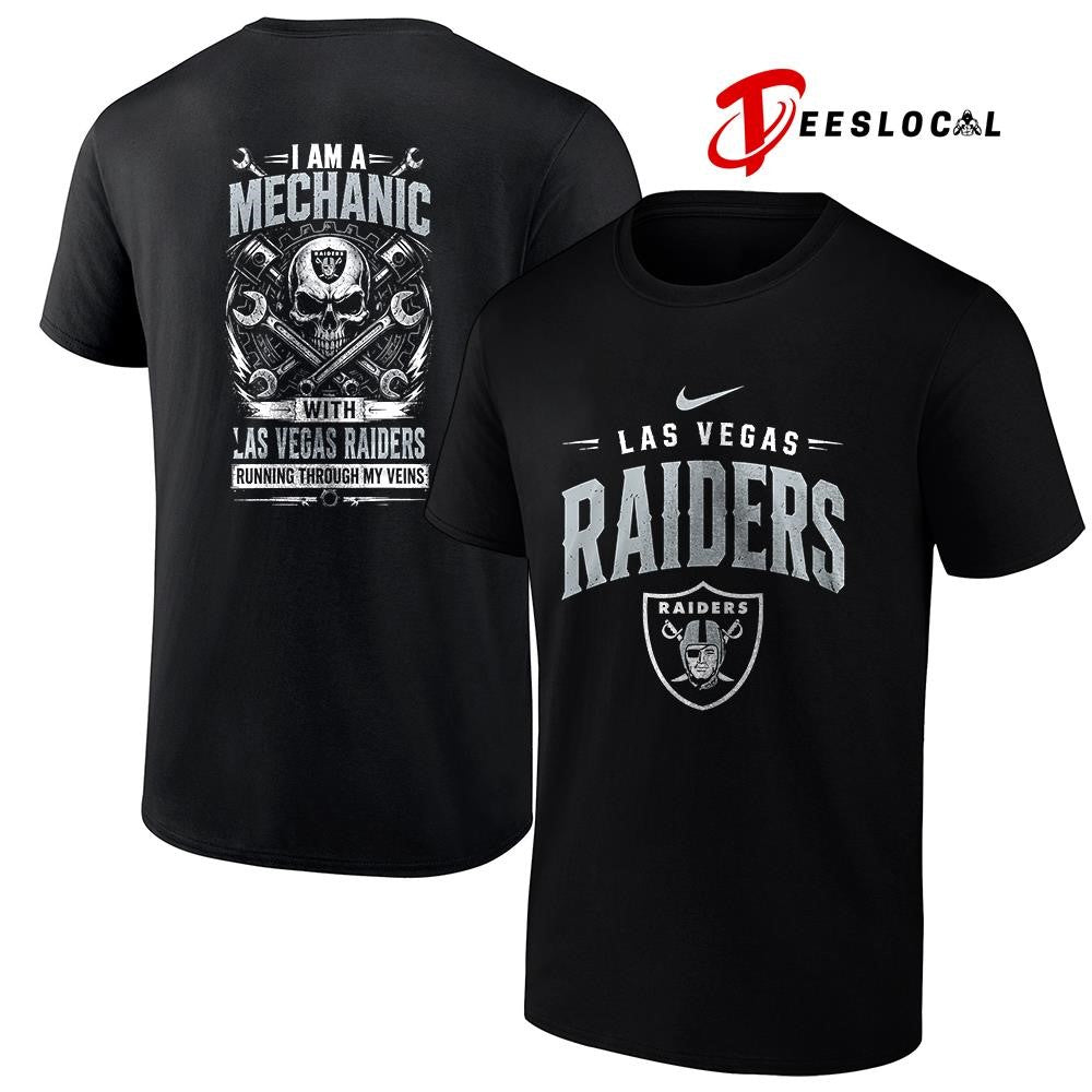 LasVegasRaidersIamamechanicrunningthroughmyveinsskeletonshirt