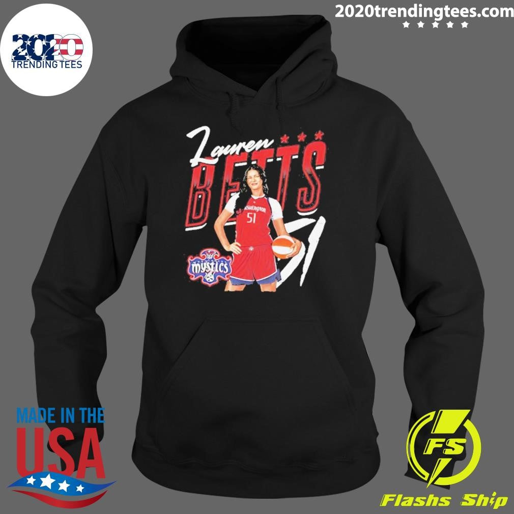 Lauren Betts 51 Washington Mystics Wnba Player Pose Shirt