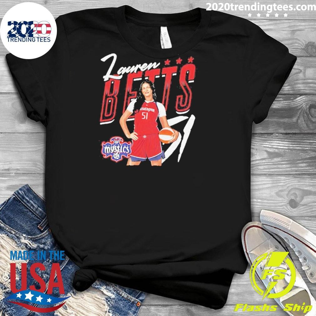 Lauren Betts 51 Washington Mystics Wnba Player Pose Shirt