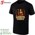 Laurita Garza teacher school chalkboard math pistol firearm western corrido shirt