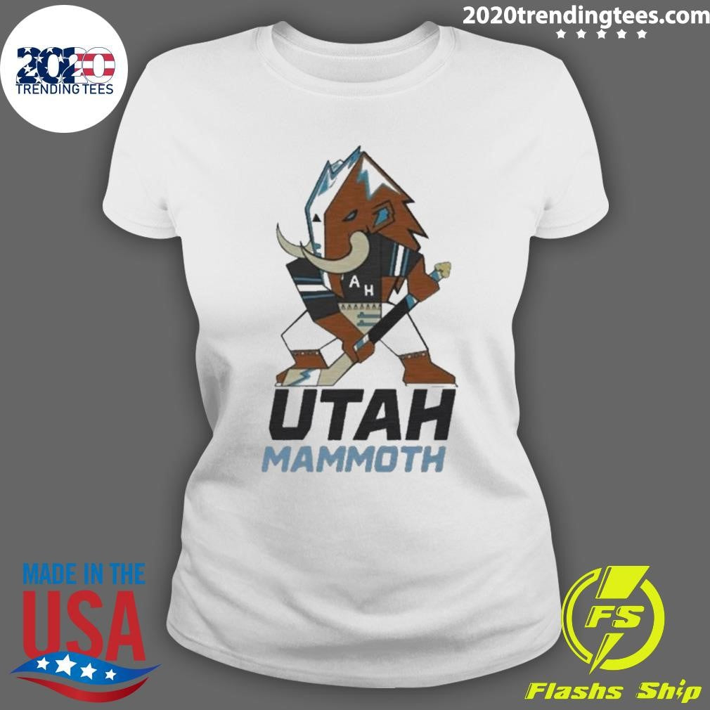 Lawson Crouse With Utah Mammoth Mascot Shirt