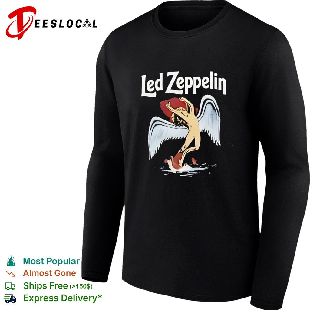 Led Zeppelin Icarus Swan Song Logo Rock Band Music Shirt