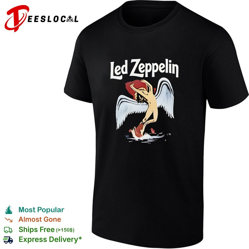 Led Zeppelin Icarus Swan Song Logo Rock Band Music Shirt