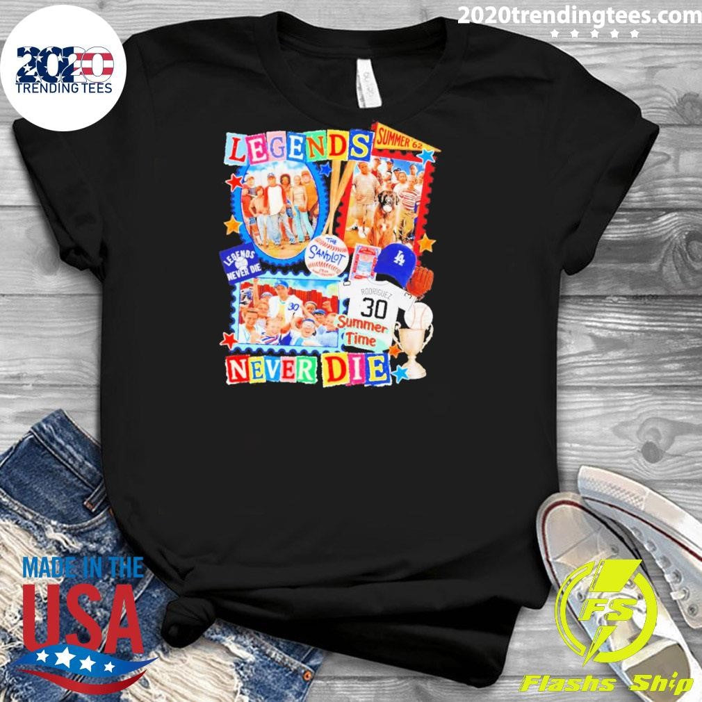 Legends Never Die The Sandlot Baseball Squad Crew Vintage Movie Shirt