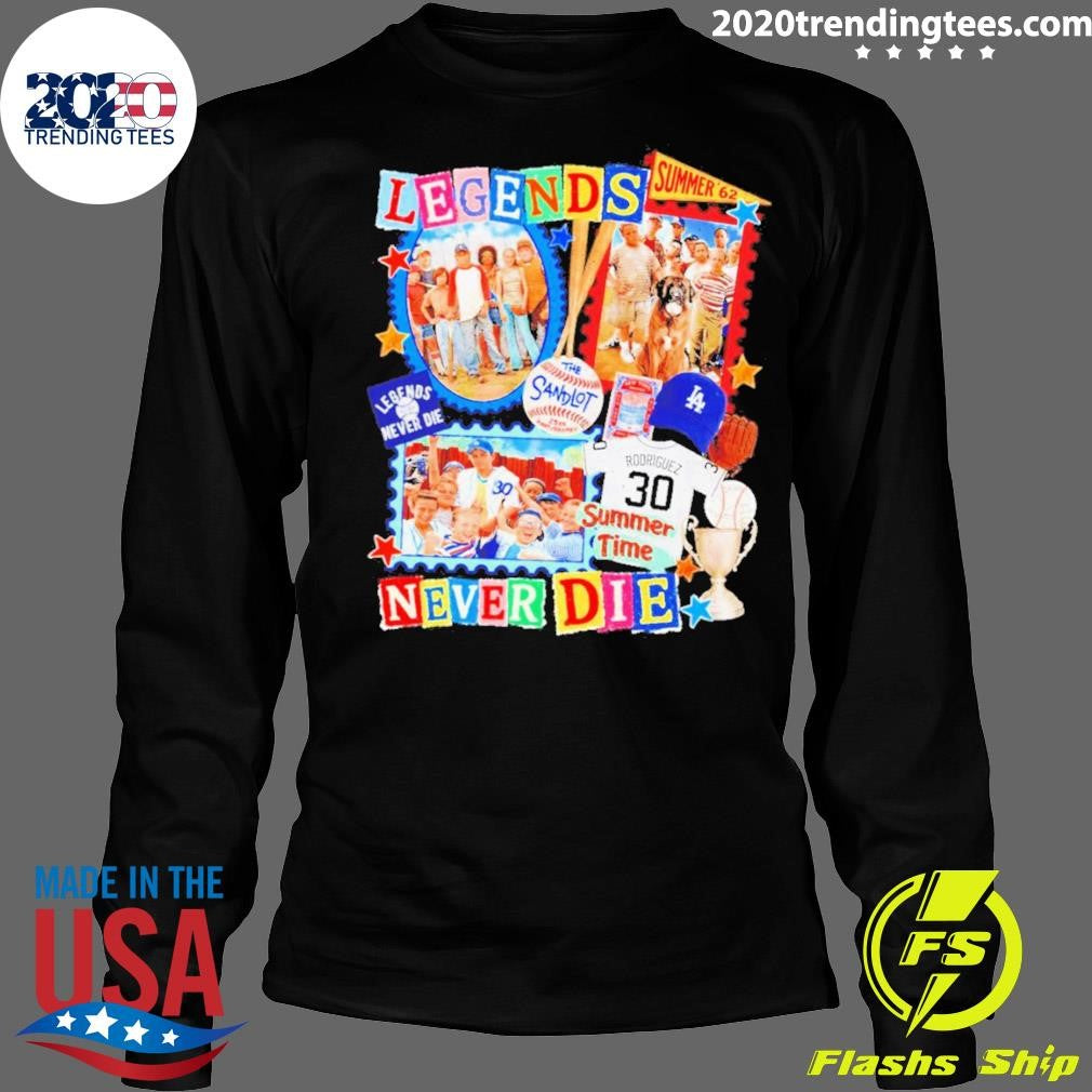 Legends Never Die The Sandlot Baseball Squad Crew Vintage Movie Shirt
