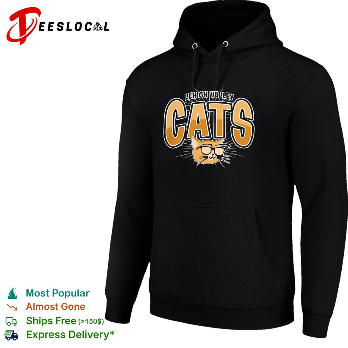 Lehigh Valley Cats nerdy cat with glasses shirt