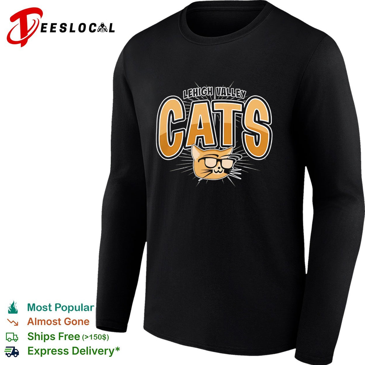 Lehigh Valley Cats nerdy cat with glasses shirt
