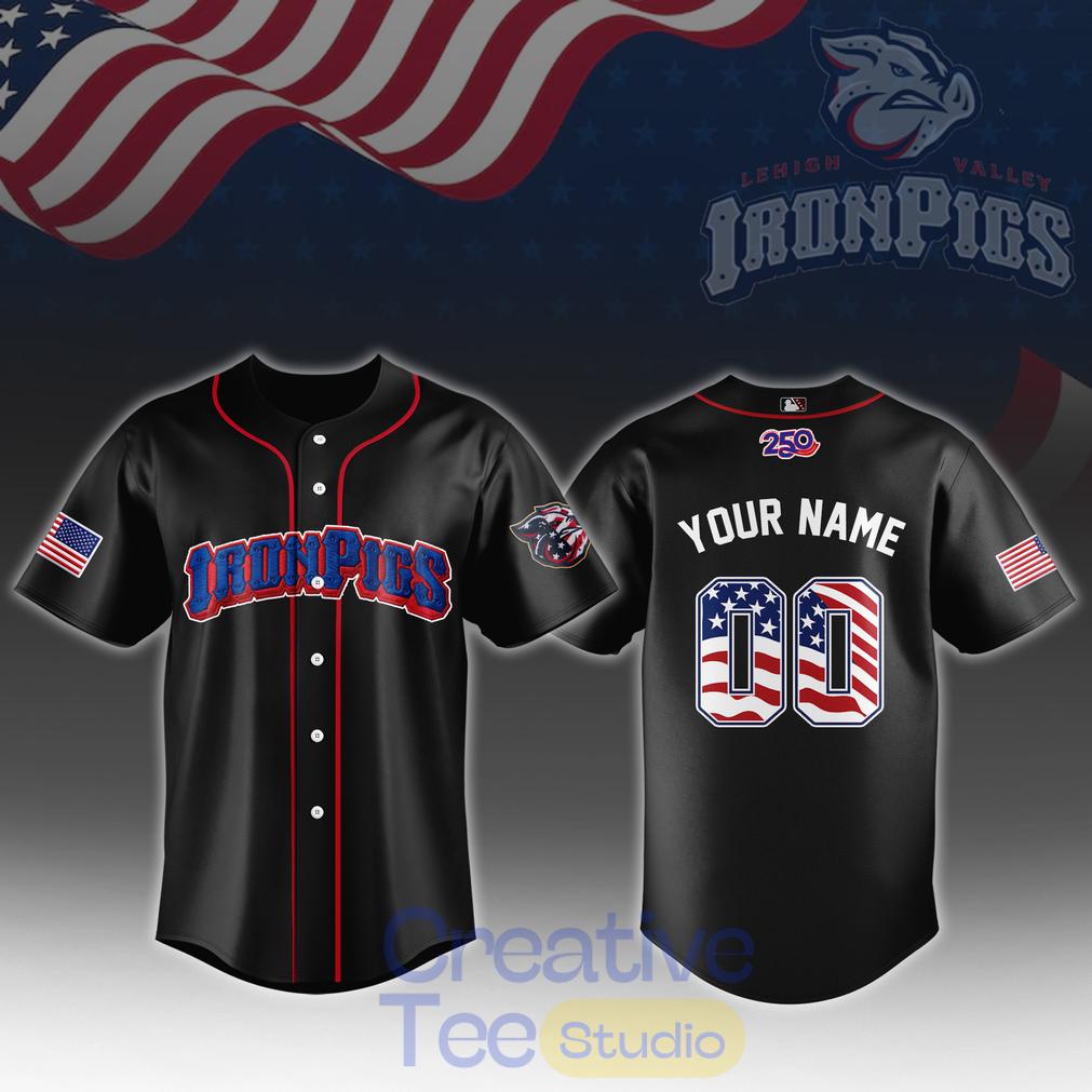 Lehigh Valley IronPigs 4th of July 250th Anniversary Baseball Jersey