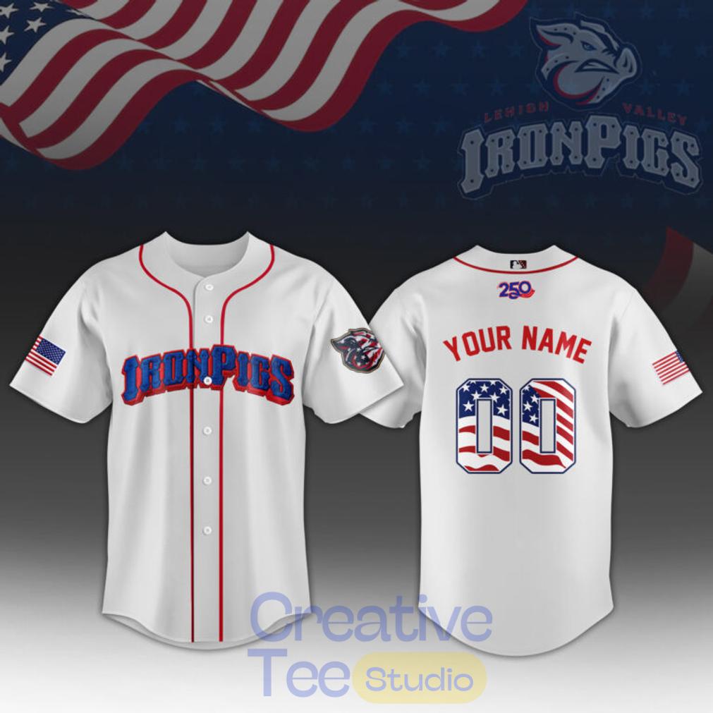 Lehigh Valley IronPigs 4th of July 250th Anniversary Baseball Jersey