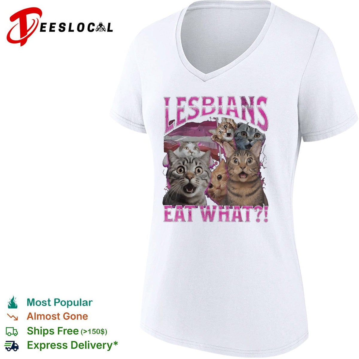 Lesbians eat what funny cat meme shirt